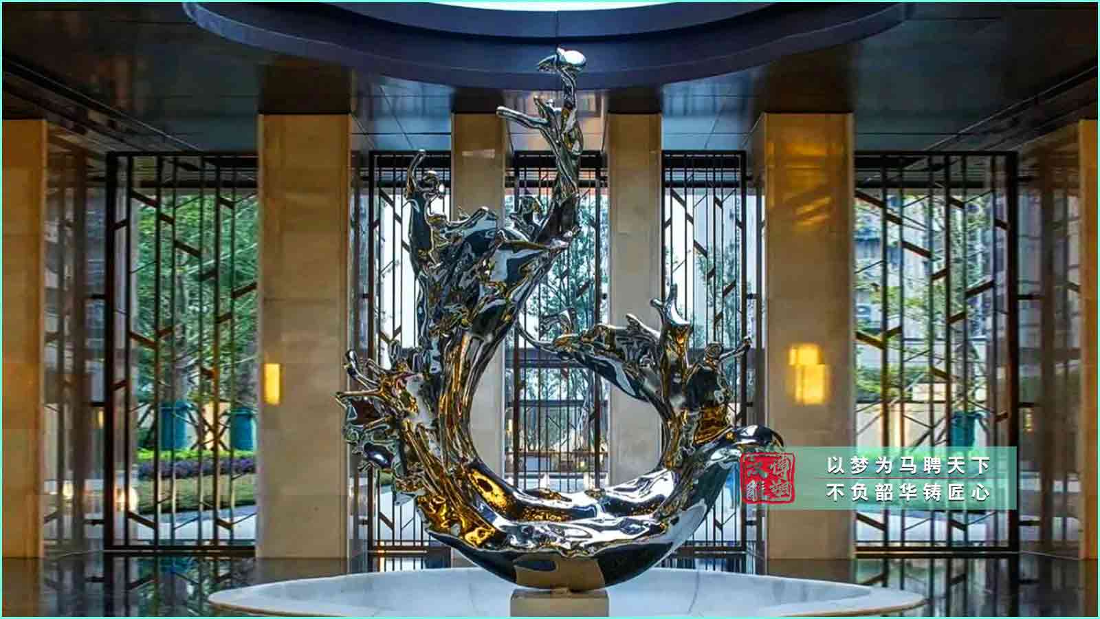 售樓部景觀不銹鋼雕塑,庭院花園別墅雕塑,大型不銹鋼雕塑擺件